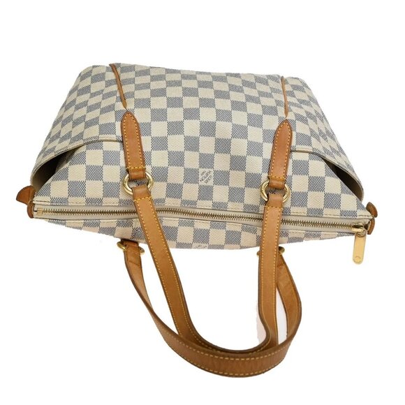 LOUIS VUITTON Totally PM Shoulder Bag Damier Azur Leather White - Picture 6 of 16